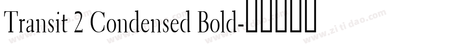 Transit 2 Condensed Bold字体转换